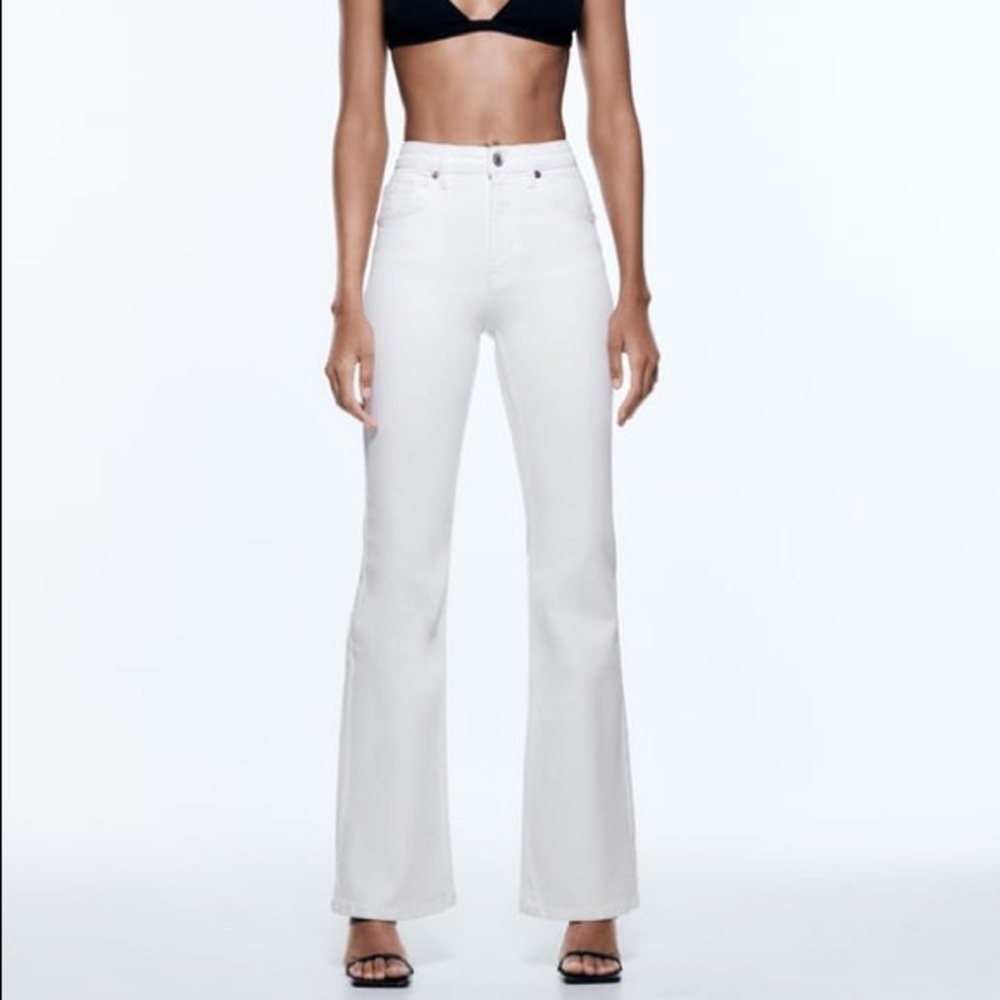 Zara White Flare Jean